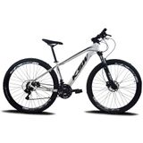 BICICLETA ARO 29 KSW 24V - CAMBIOS INDEX HIDRAULICO+TRAVA - BRANCO, 17