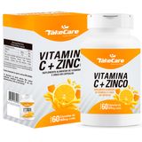 Vitamina C + Zinco 500mg  60 Cáps - Take Care