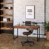 Mesa De Escritório Kuadra 2 Gv Nogal 135 Cm