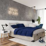 Base para Cama Box Queen Madalynn com Baú Suede (45x158x198) Bege