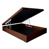 Base para Cama Box Casal Martin Premium com Baú Suede (47x138x188) Marrom