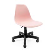 Cadeira de Escritório Secretária Eames Preta e Rosa