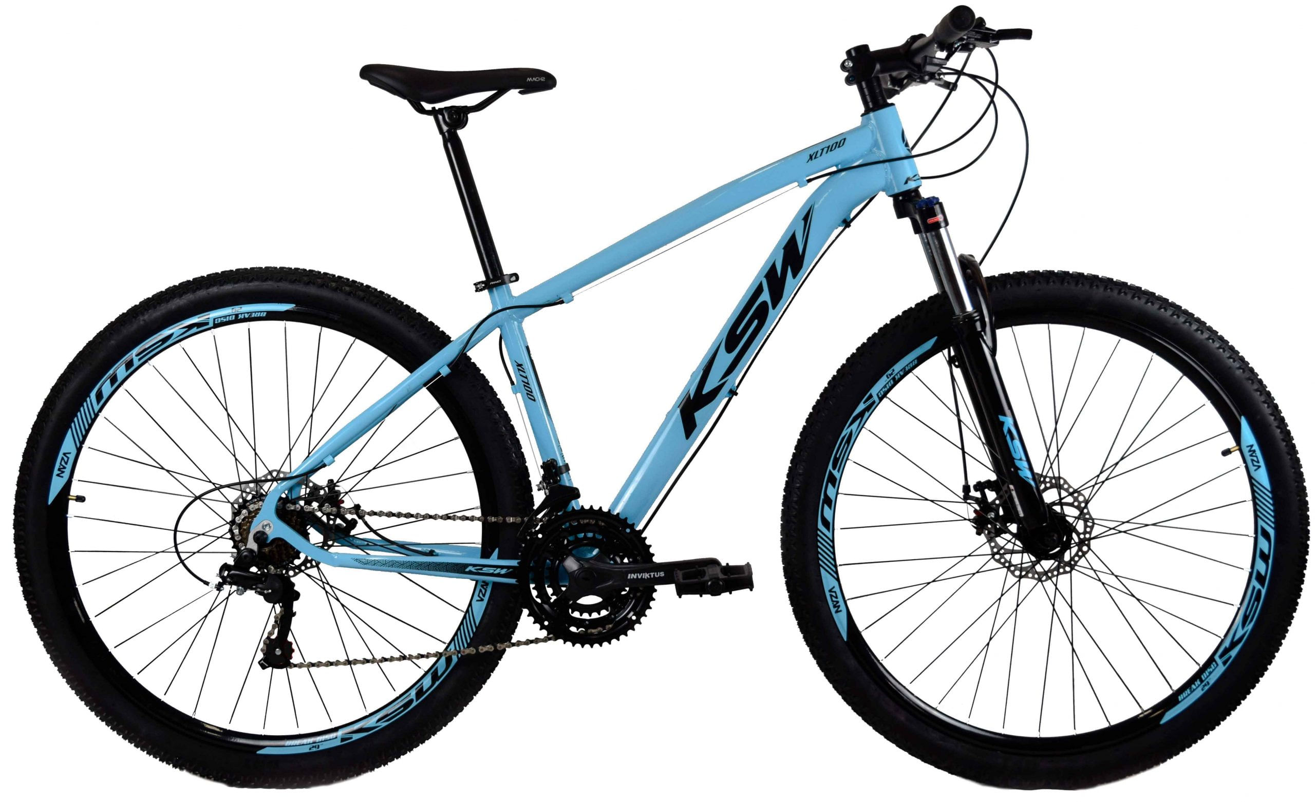 BICICLETA ARO 29 KSW 24V - CAMBIOS INDEX HIDRAULICO+TRAVA - AZUL, 17