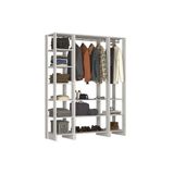 Closet Multi Yes Com 2 Cabideiros E 12 Prateleiras Nova Mobile Branco