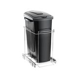 Lixeira Para Cozinha Deslizante Simples Cesto 15l Preta