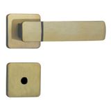 Fechadura para Banheiro Roseta Aço 40mm MGM Capri Bronze Latonado