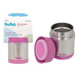 Pote Térmico 350 Ml Em Aço Inoxidável Rosa - Hora Da Papinha - Buba - 10740