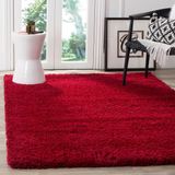 Tapete para Sala e Quarto Peludo Luxo Casa Dona 150x200cm Vermelho Nobre