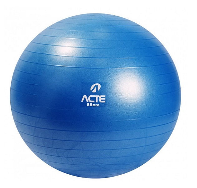 Bola De Pilates Azul 65cm - C/ Bomba De Ar -t9 - Acte Sports