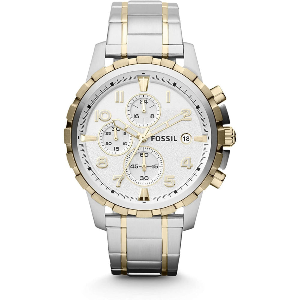 Fossil Relógio Masculino Original de Quartzo com Cronógrafo de Aço Inoxidável FS4795