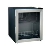 Frigobar Suggar 46 Litros com Porta em Vidro Temperado FB46 Preto e Inox 220V FB4612IX