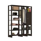 Closet Multi Yes Com Cabideiro Porta E 12 Prateleiras Nova Mobile Grafite Intenso