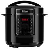 Panela de Pressão Digital 6L Inox Preta Philco 220V