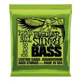 Encordoamento 050-105 P/ Baixo 4 Cordas Regular Slinky Niquel P02832 Ernie Ball