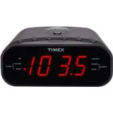 Timex T231gy Am/fm Dual Alarm Clock Radio Com Tela Vermelha De 1,2 Polegadas E Tomada De Linha (gunmetal)