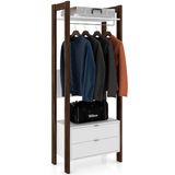 Guarda-Roupa Modulado Closet AZ1011¿ Tecno Mobili - Branco / Nogal