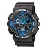 Relógio Casio Masculino G-Shock Ga-100-1a2dr Preto Azul