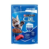 Ração Úmida Sachê Cat Chow Gato Adulto Carne Ao Molho 85g