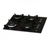 Fogão Cooktop Fischer 4Q FIT LINE Gás TC Mesa Vidro Bivolt Preto - 26299-57078