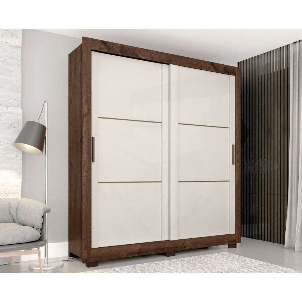 Roupeiro Titanium Com 2 Portas E 4 Gavetas Zanzini