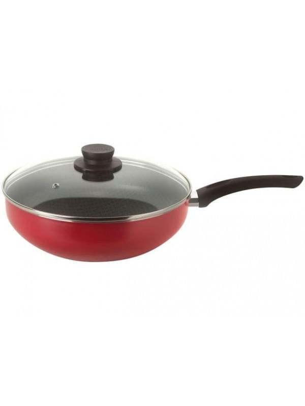 Frigideira Multiflon Wok 28c C/Tampa Paprika 73828 Vermelha