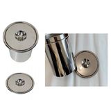 Lixeira Redonda De Embutir Cozinha 8 Litros Inox 304 Polido