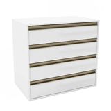 Cômoda 4 Gavetas MDF Pux 052 Belmax Branco