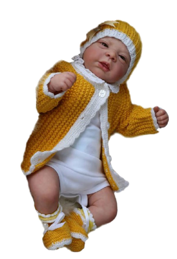 Boneca Reborn By Baby Dolls Molde Mary Ann Ruiva em Promoção é no