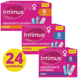 Absorvente Interno Intimus 24 Unidades Com Todos Os Tamanhos