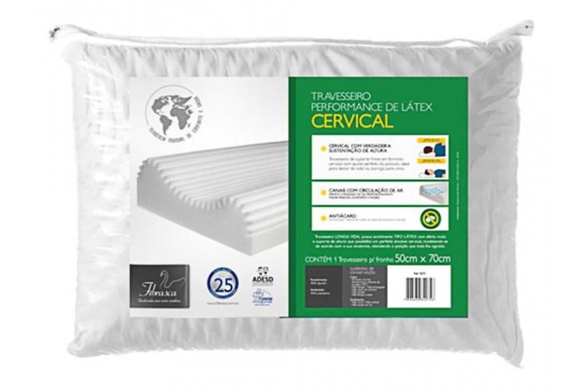 Menor preço em Travesseiro Fibrasca Cervical Performance Látex Travesseiro - p/ Fronha 50x70