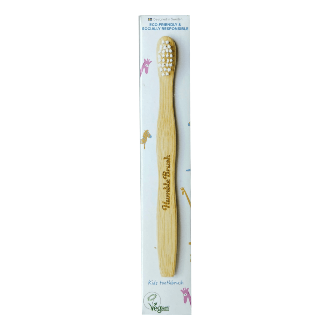 Escova De Dentes Infantil Vegana De Bambu The Humble - Branco