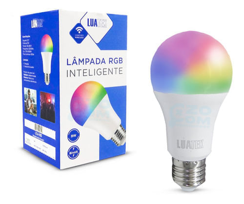 Lâmpada Inteligente Comunicação Alexa – Google Wifi 9w Rgb Colorida