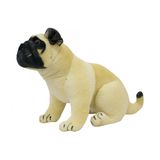 Cachorro Pug Sentado Realista 42cm - Pelúcia