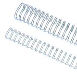 Wire-o Garra Duplo Anel 5/8&quot; 120 Fls Carta 2x1 Prata 50un