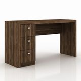 Escrivaninha Me4102 Para Home Office 03 Gavetas Nogal - Tecno Mobili