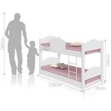 Beliche Mini Cama Branco Clássico com 2 Colchões