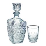 Jogo de Garrafa com 6 Copos 260 ml Dedalo Incolor