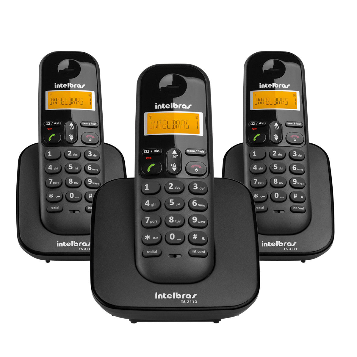 TELEFONE SEM FIO COM IDENTIFICADOR DE CHAMADAS + 2 RAMAIS TS3113 PRETO Menor preço em TELEFONE SEM FIO COM IDENTIFICADOR DE CHAMADAS + 2 RAMAIS TS3113 PRETO