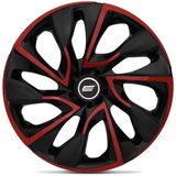 Calota Esportiva Tuning DS4 Red Cup Aro 14 Preto e Vermelho Universal