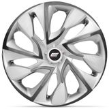 Calota Esportiva Tuning DS4 Silver Cup Aro 14 Prata Furação 4x100 4x108 Universal