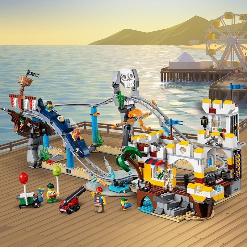 Constructor create. Конструктор LEGO creator 31084 пиратские горки. Лего креатор парк аттракционов. Лего Сити Прибрежный парк. Конструктор Bela (lari) create 11055 пиратские горки.