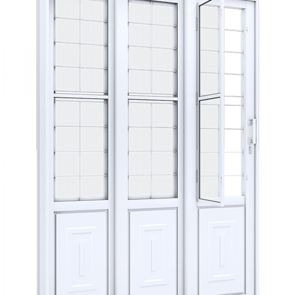 MP12383224_Porta-de-Correr-Aco-Lateral-com-Postigo-e-Grade-Quadrada-2-Folhas-Moveis-e-1-Fixa-Lucasa-Facilita--213cmx150cmx17cm-Branco_2_Zoom