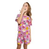 Conjunto Pijama Infantil Donnuts Trick Nick Rosa 2