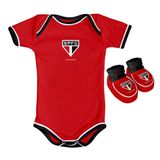 Kit Body E Pantufa Colorido Times De Futebol Torcida Baby