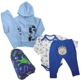 Kit Roupa Para Bebê Inverno 5 Peças Saída De Maternidade