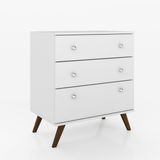 Cômoda 3 Gavetas Retrô Movelbento Branco