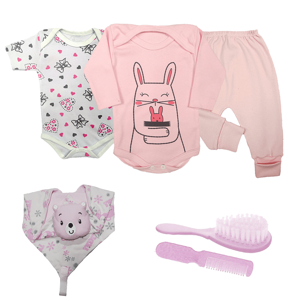 Kit 6 Pçs Roupa De Bebê Barato Maternidade Presente Enxoval