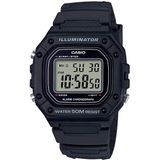 Casio Men's Classic Inoxidável Relógio De Quartzo Com Alça De Resina, Preto, 21.1 (modelo: W-218h-1avcf)