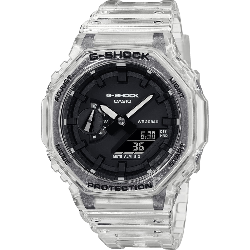 Relógio Casio G-shock Masculino Translúcido Ga-2100ske-7adr