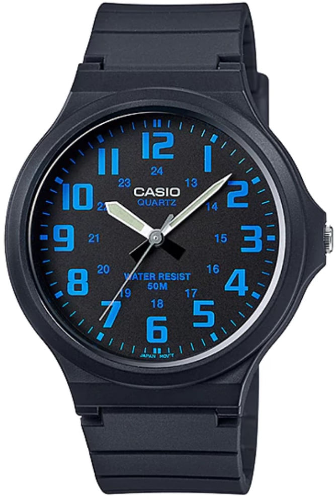 Relógio Casio Masculino Preto Mw-240-2bvdf